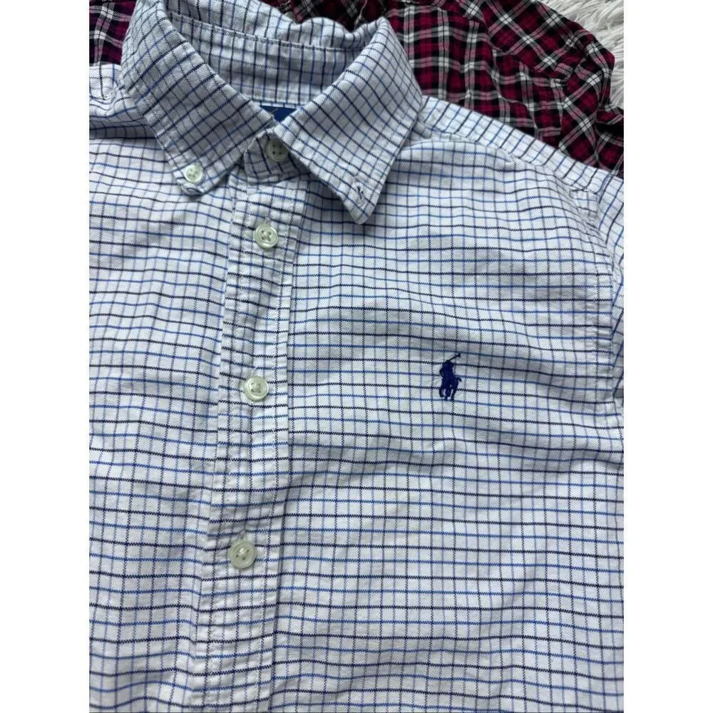 3 piece boys button down dress shirts & vest bundle size 10-12 by Ralph Lauren